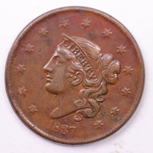 1837 Large Cent., Affordable Circulated Coin Store Sale #35417