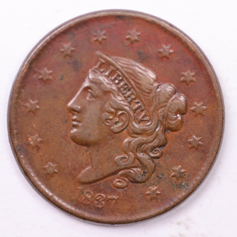 1837 Large Cent., Affordable Circulated Coin Store Sale