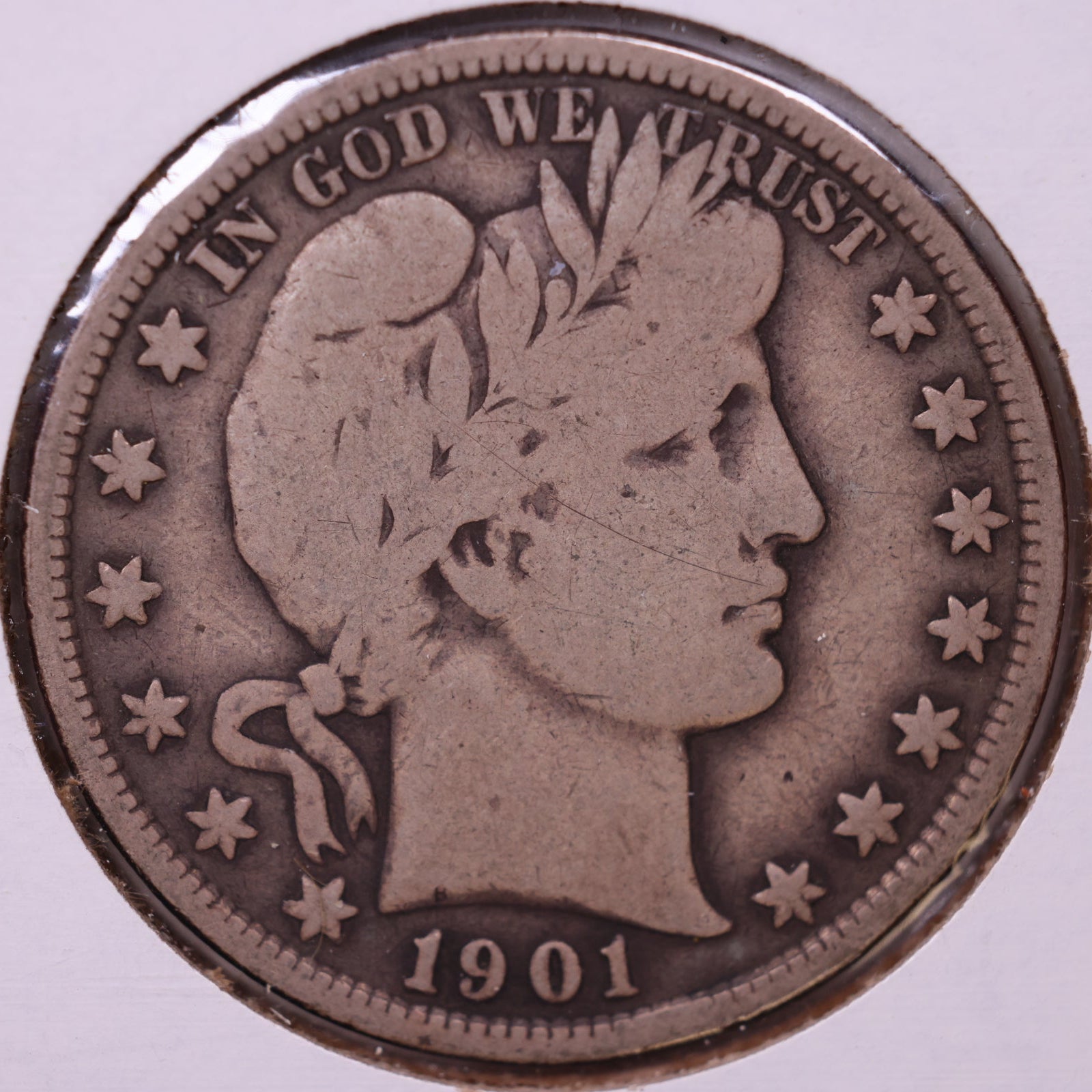1901 Barber Half Dollar, Fine Circulated Coin, Store #HR1833