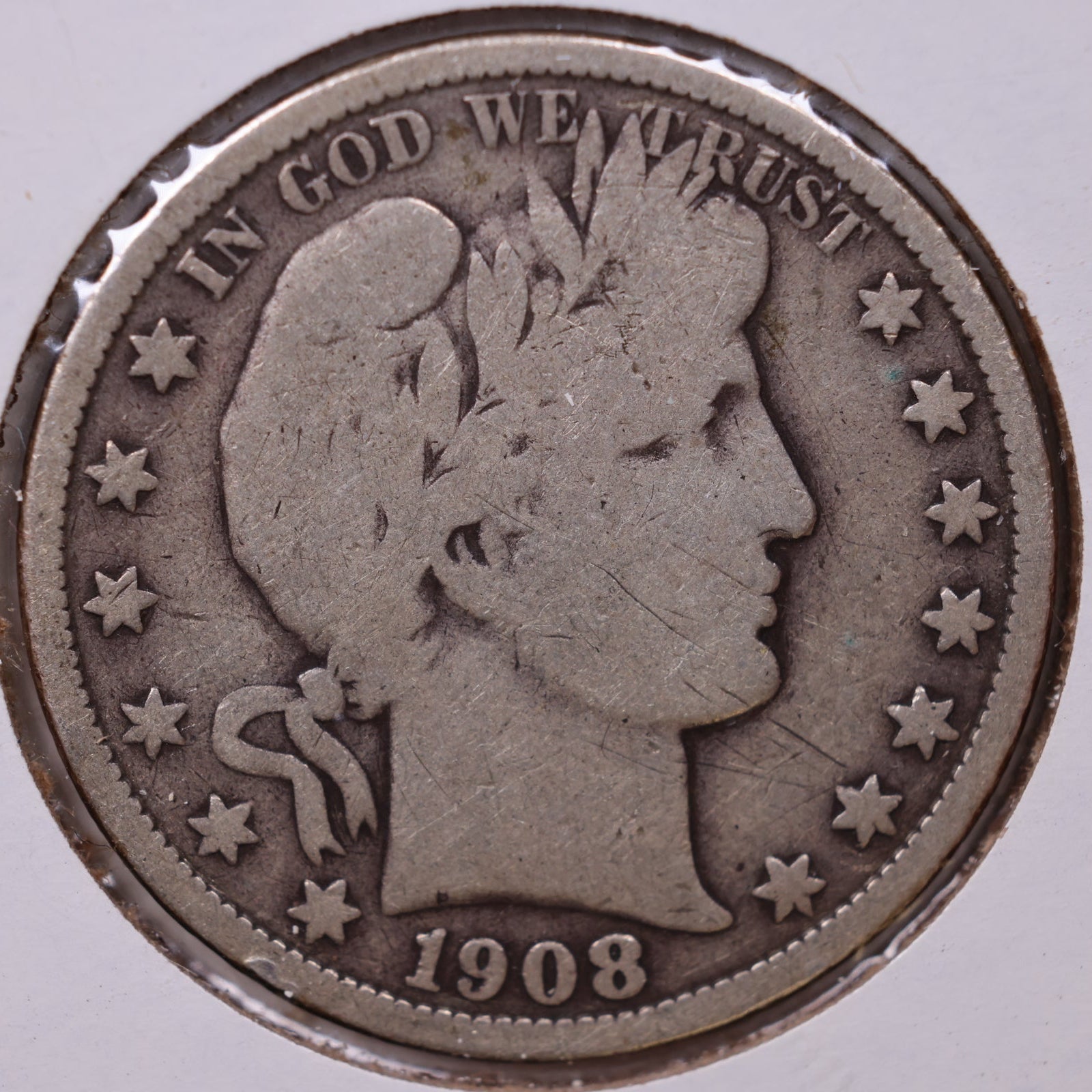 1908-O Barber Half Dollar, Very Good Circulated Coin, Store #HR1837