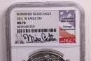 2011-W American Silver Eagle., Burnished Strike., NGC MS70., Store GSE046.