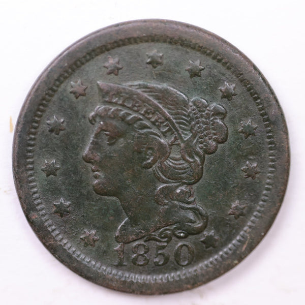 1850 Large Cent., Affordable Circulated Coin Store Sale #353427