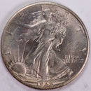 1945-D Walking Liberty Half Dollar, About Uncirculated Coin, Nice Slider, Store