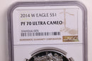2014-W American Silver Eagle., Proof Strike., NGC PF70., Store GSE052.