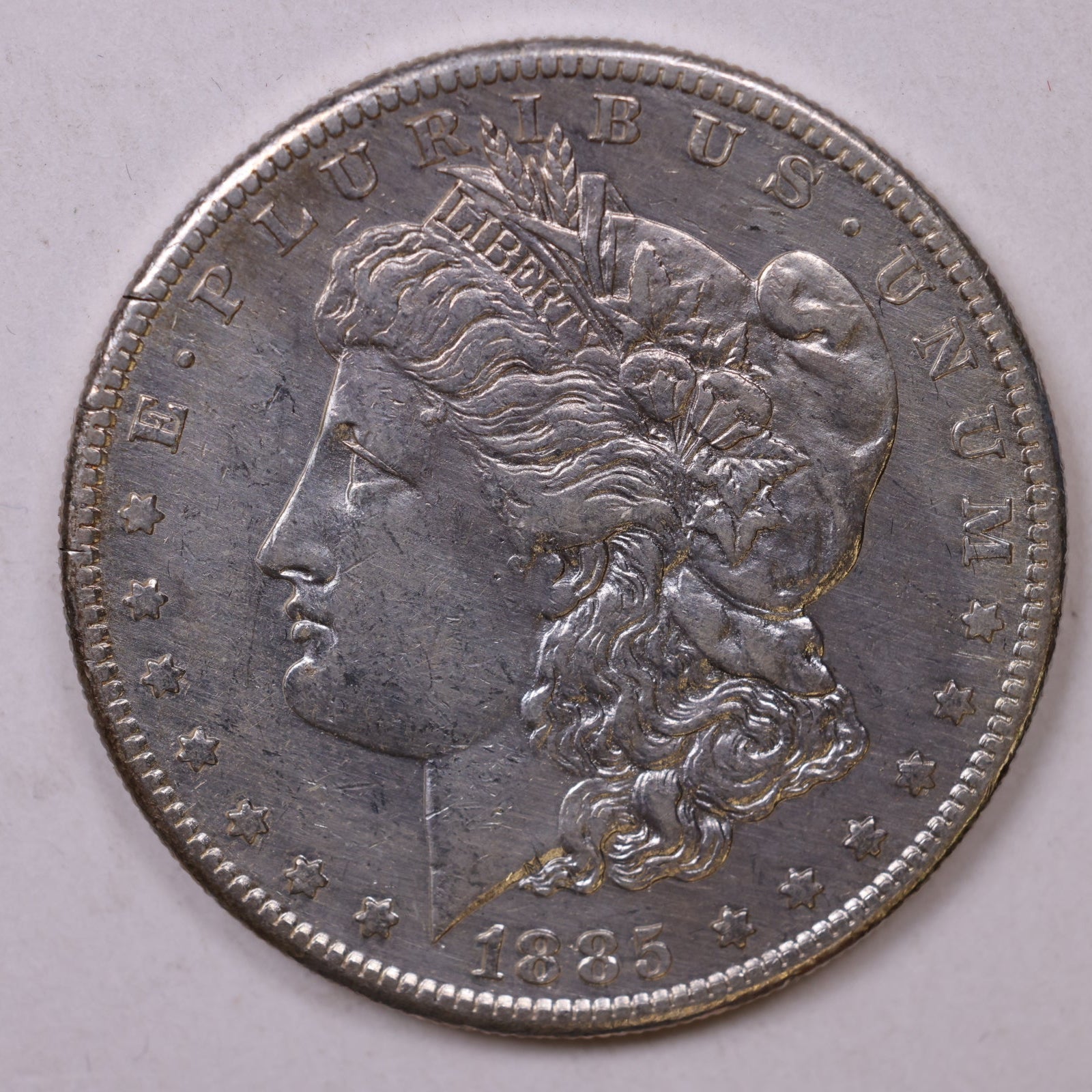 1885-S Morgan Silver Dollar., Mint State Uncirculated Coin, Store #DR0985