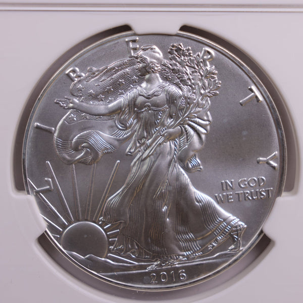 2016-W American Silver Eagle., Burnished Strike., NGC MS-70., Store GSE054.