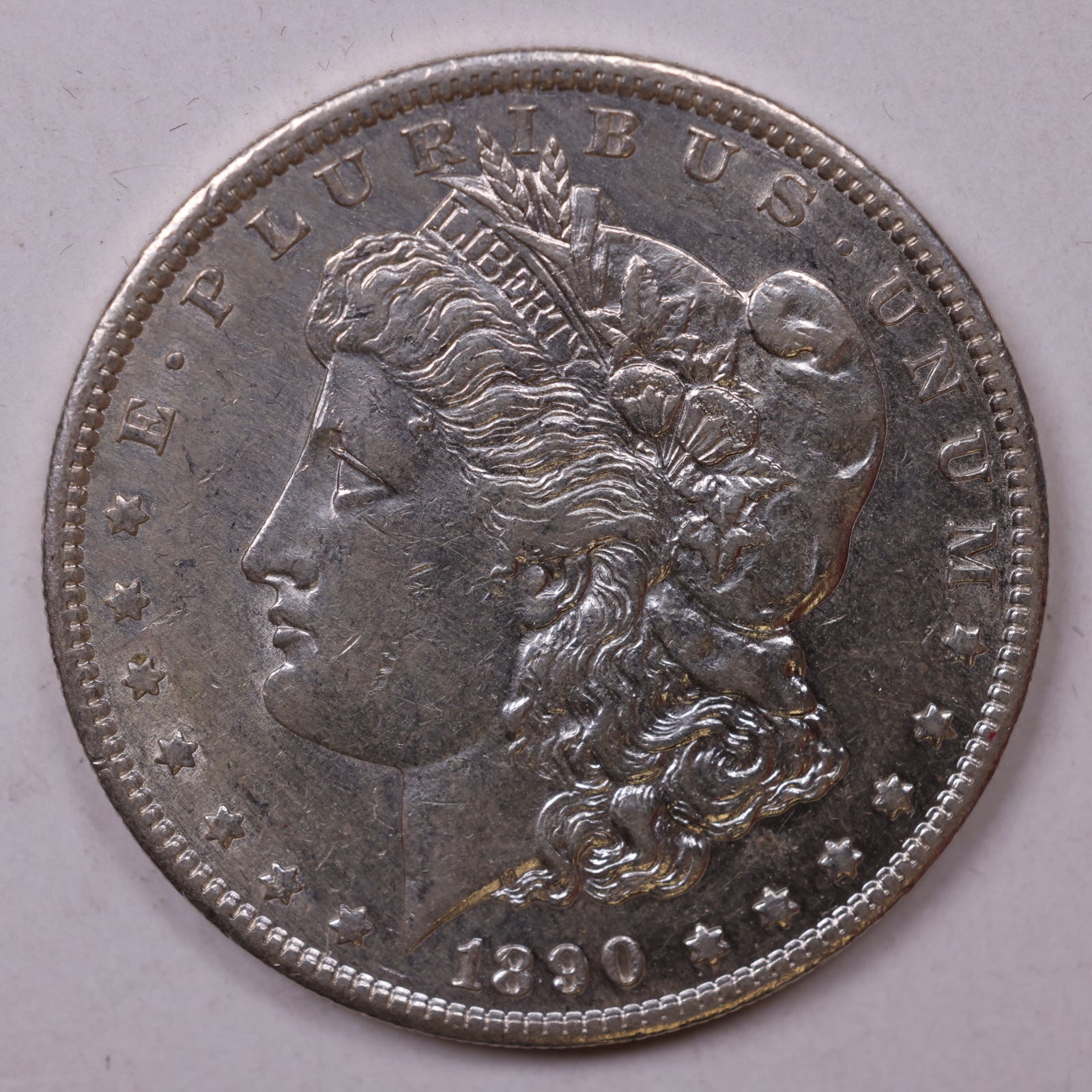 1890-S Morgan Silver Dollar., Mint State Uncirculated Coin, Store #DR0988