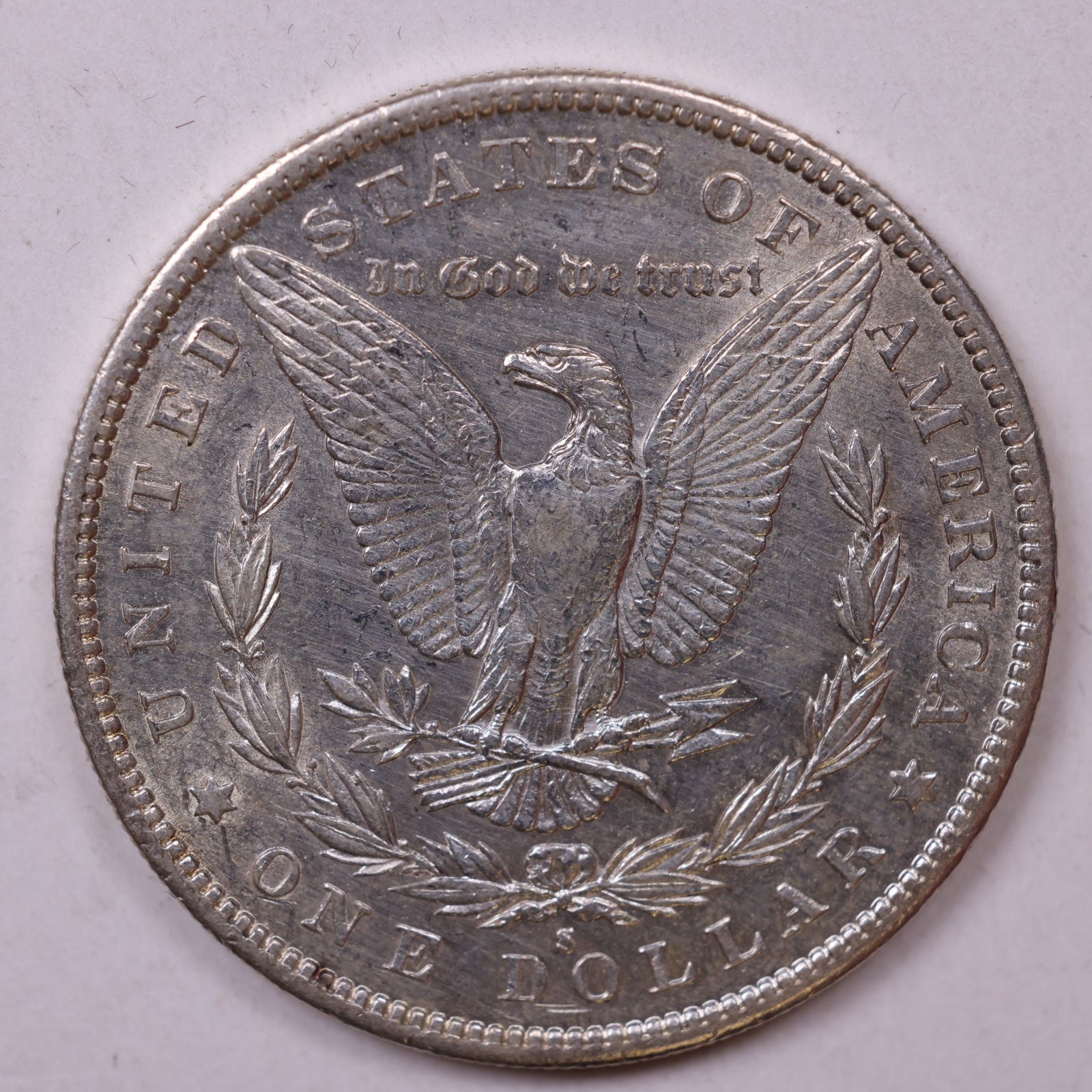 1890-S Morgan Silver Dollar., Mint State Uncirculated Coin, Store #DR0988