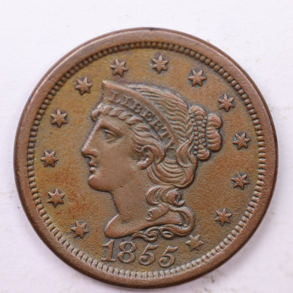 1855 Large Cent., Affordable Uncirculated Coin Store Sale #353435