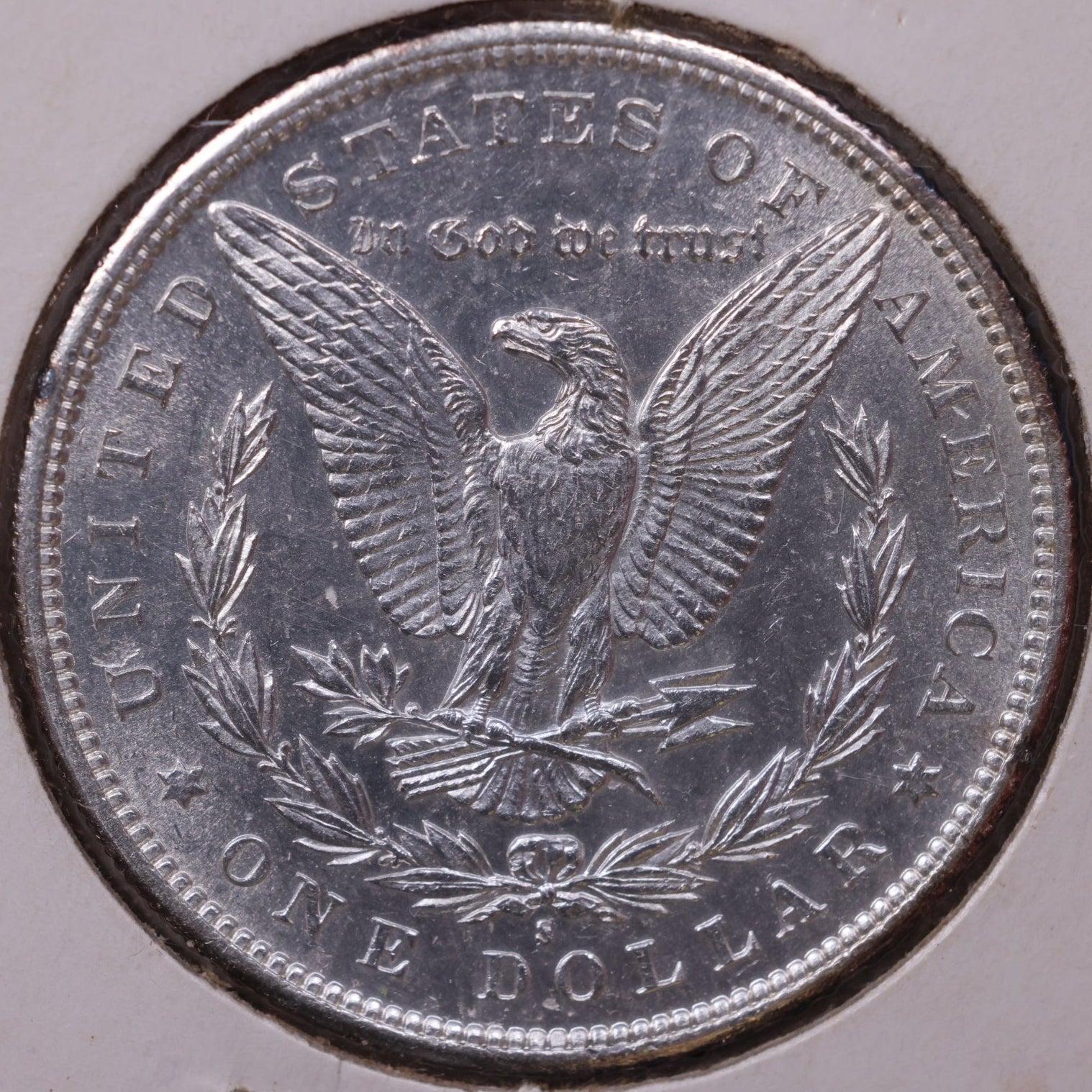 1897-S Morgan Silver Dollar., Mint State Uncirculated Coin, Store #DR091