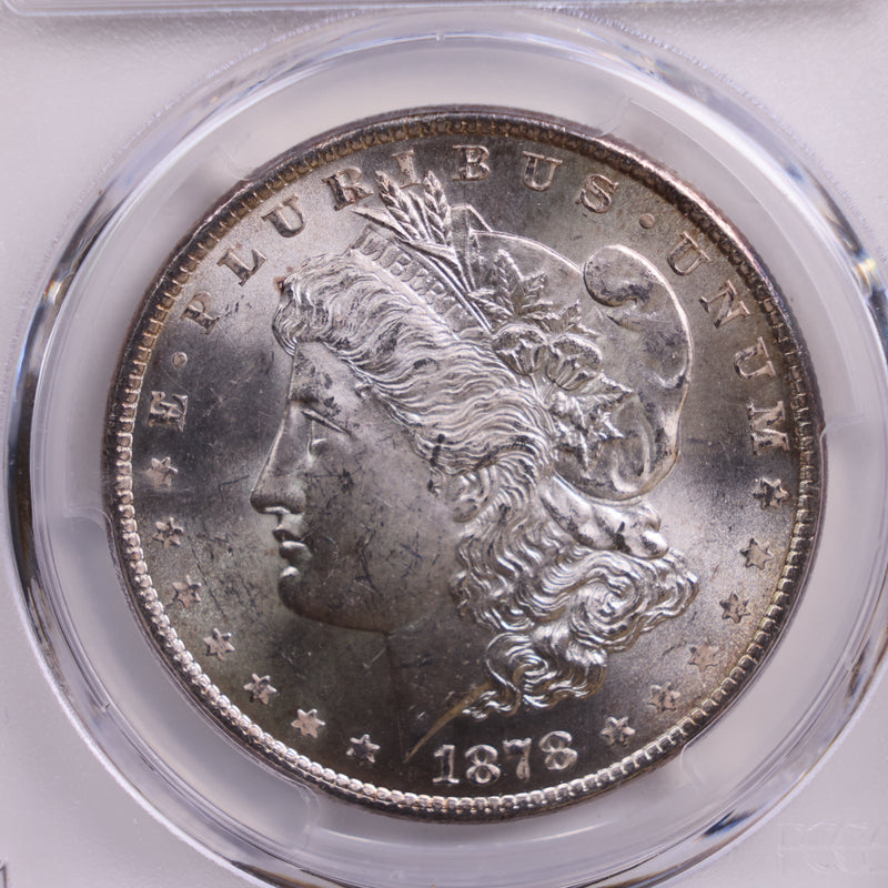 1878 Morgan Silver Dollar, 8 T.F., PCGS MS-63, CAC., Store