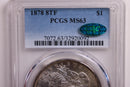 1878 Morgan Silver Dollar, 8 T.F., PCGS MS-63, CAC., Store