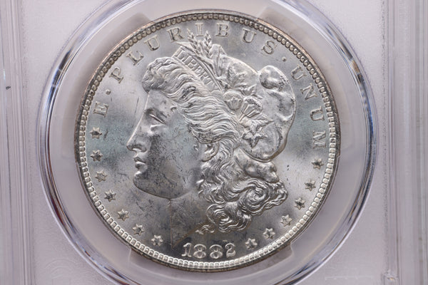 1882-CC Morgan Silver Dollar, PCGS MS-63, GSA, Affordable Collectible Coin, Sale #353440