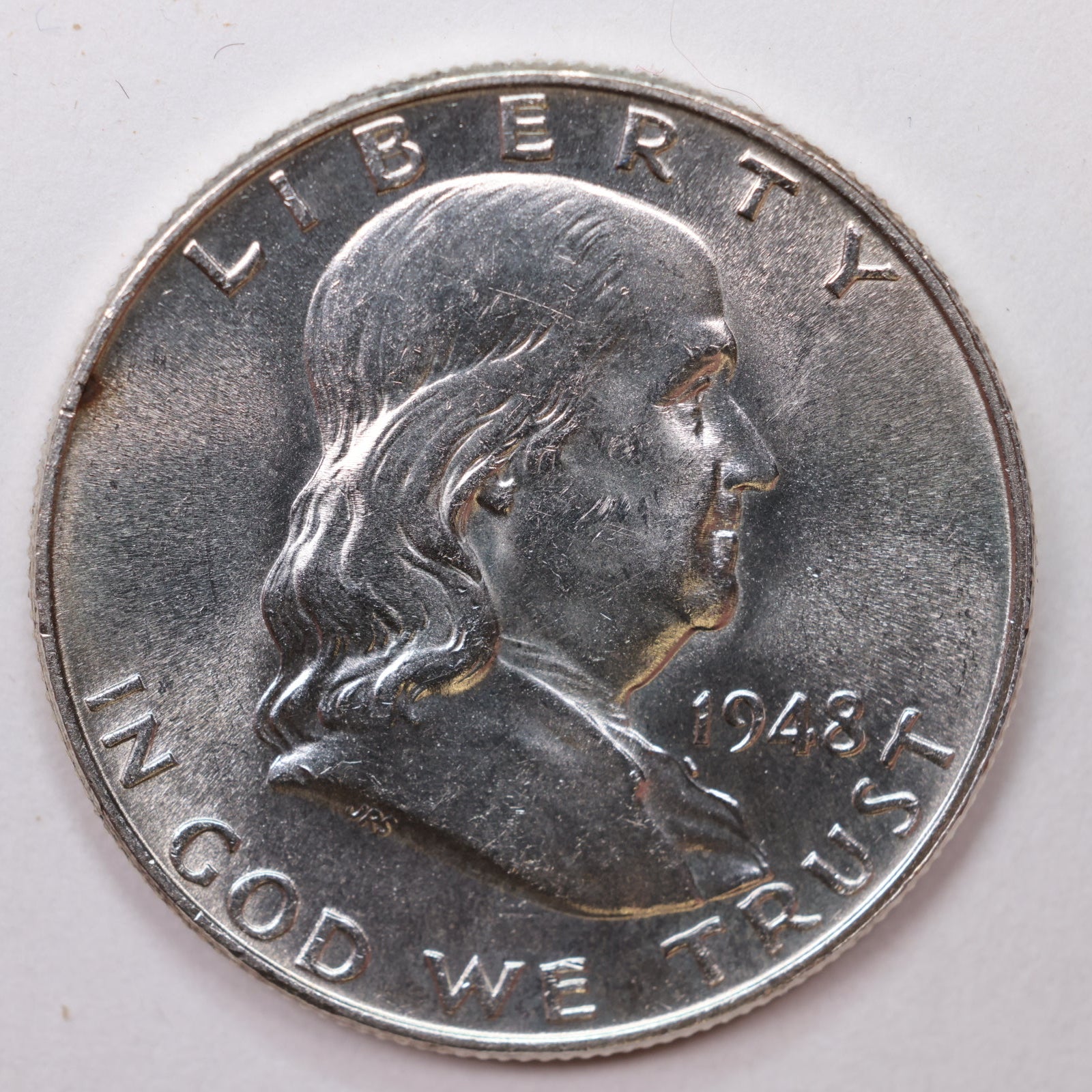 1948 Franklin Half Dollar, Mint State Uncirculated Coin, Store #HR1351.