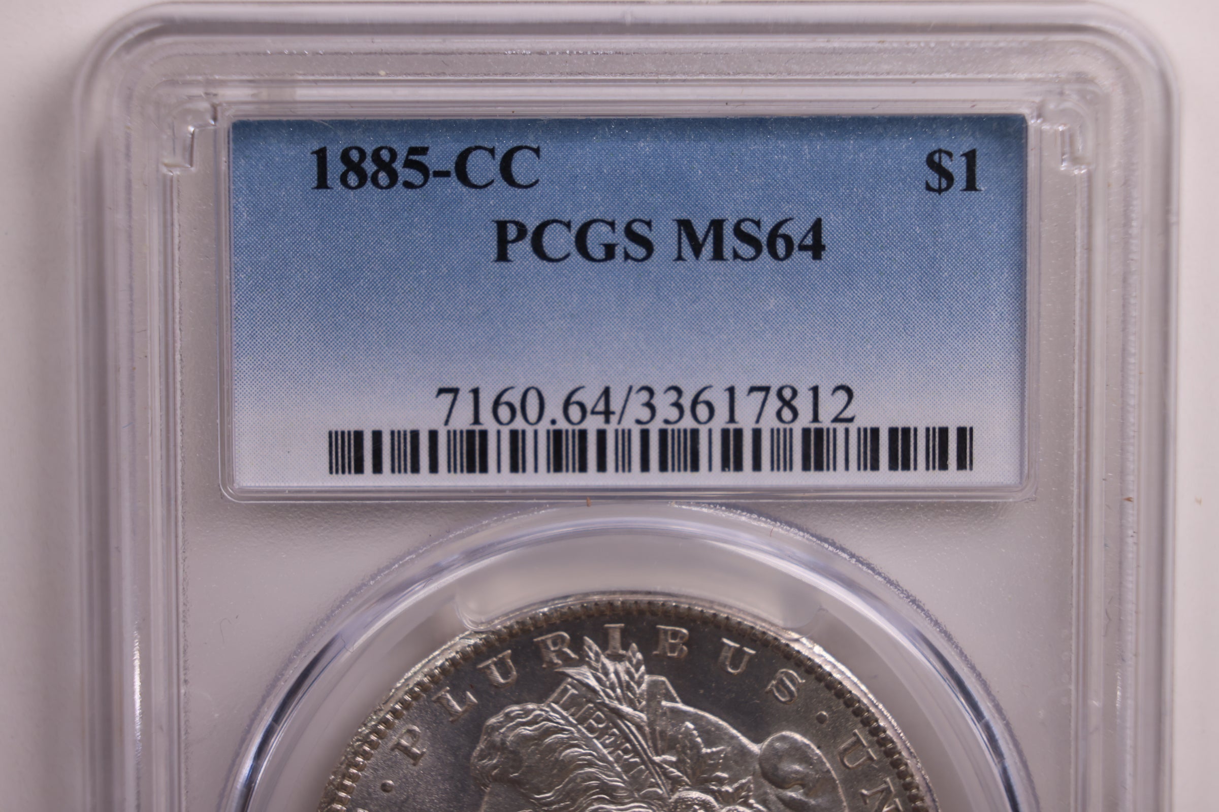 1885-CC Morgan Silver Dollar., PCGS MS-64.,Uncirculated, Store #GDR0124.