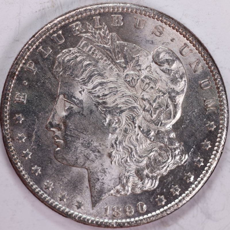 1890-CC Morgan Silver Dollar, Mint State Uncirculated Coin, Store