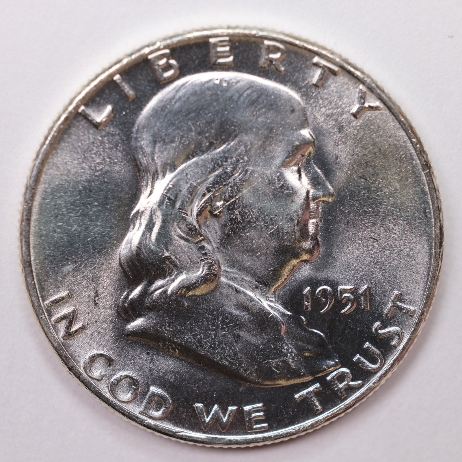 1951 Franklin Half Dollar, Mint State Uncirculated Coin, Store #HR1358