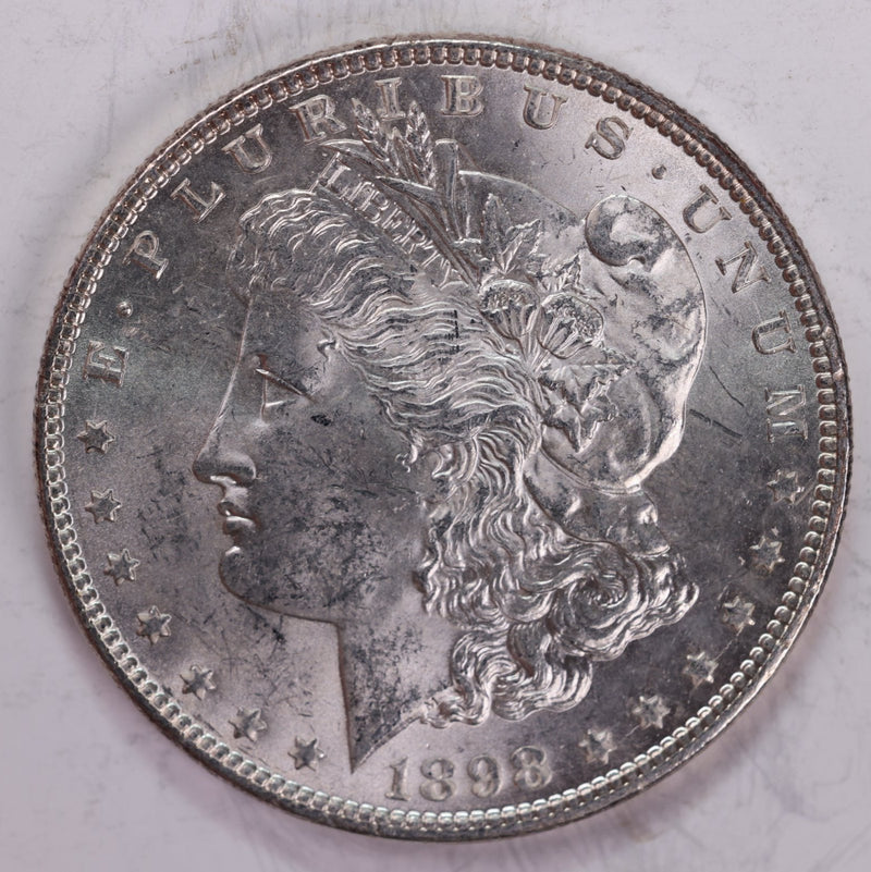 1898 Morgan Silver Dollar., Mint State., Uncirculated Coin., Store