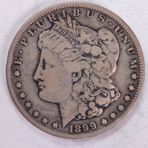 1899-S Morgan Silver Dollar., Fine+ Circulated Coin., Store #2022