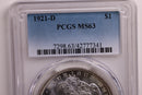 1921-D Morgan Silver Dollar., PCGS MS-63., Uncirculated, Store