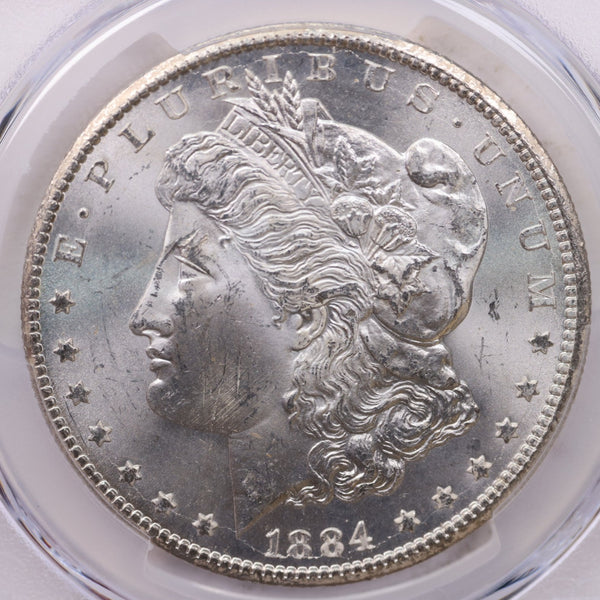 1884-CC Morgan Silver Dollar, PCGS MS-63, GSA, Affordable Collectible Coin, Sale #353449