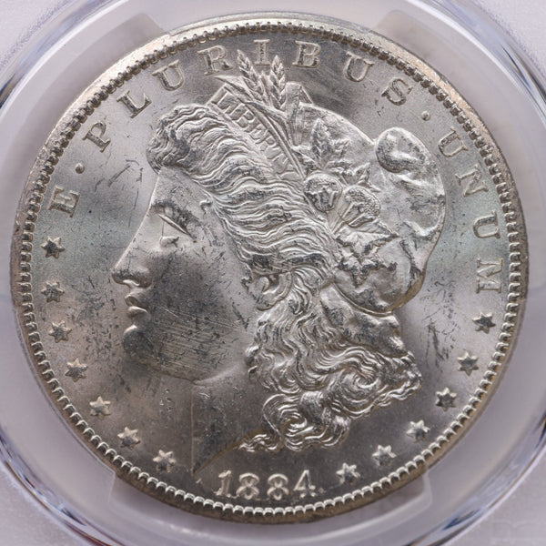 1884-CC Morgan Silver Dollar, PCGS MS-63, GSA, Affordable Collectible Coin, Sale #353450