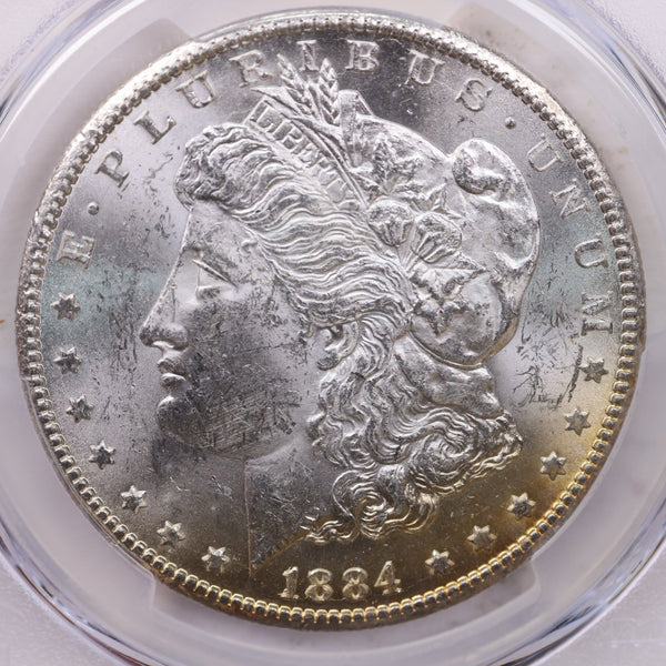 1884-CC Morgan Silver Dollar, PCGS MS-62GSA, Affordable Collectible Coin, Sale #353451