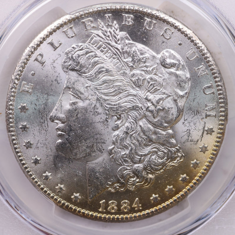 1884-CC Morgan Silver Dollar, PCGS MS-62GSA, Affordable Collectible Coin, Sale