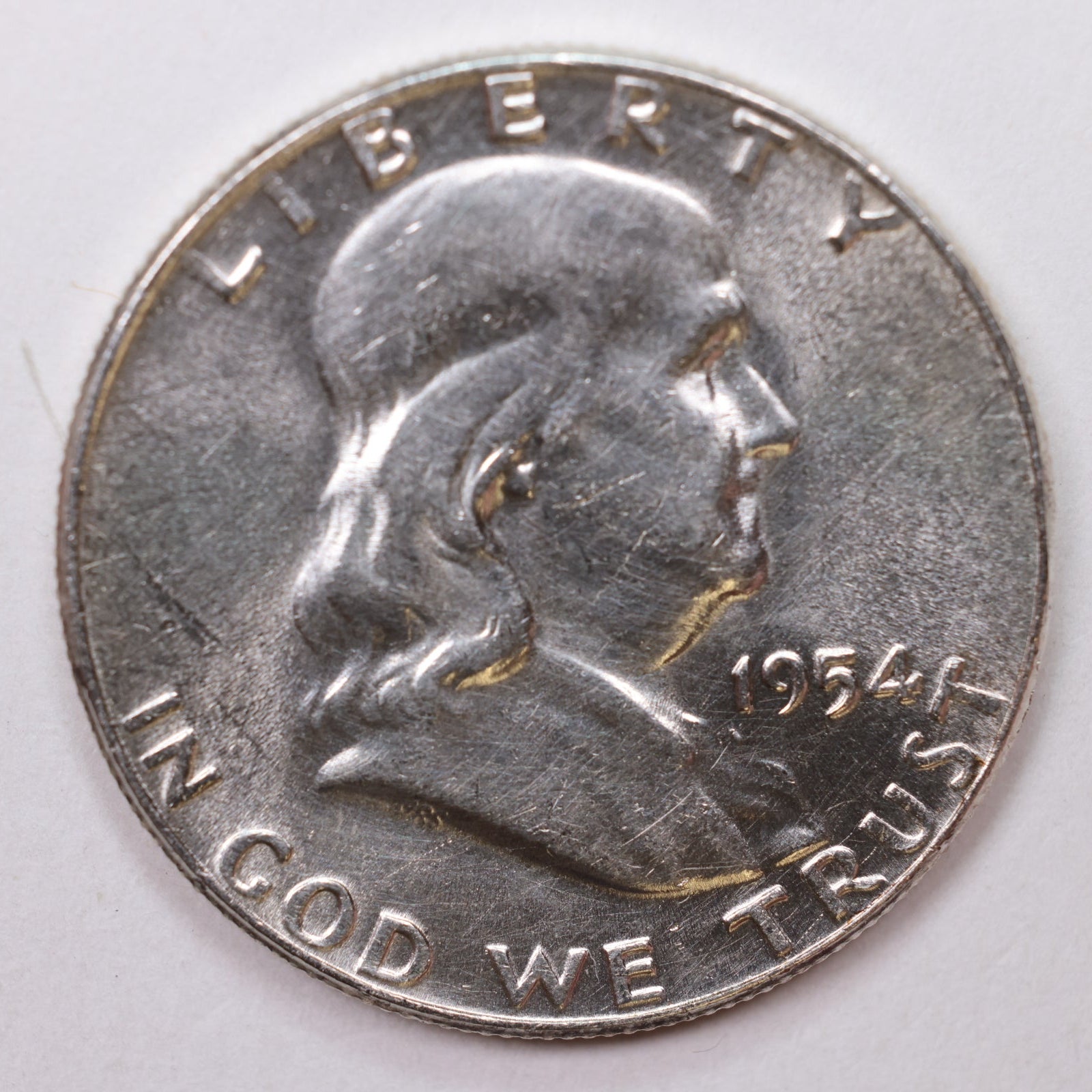 1954 Franklin Half Dollar, Mint State Uncirculated Coin, Store #HR1368.