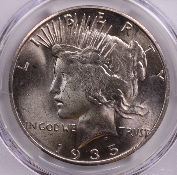 1935-S Peace Silver Dollar., PCGS MS-63., Uncirculated, Store #GDR0135.