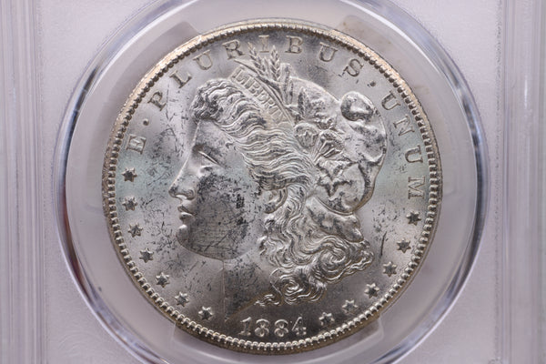 1884-CC Morgan Silver Dollar, PCGS MS-62, GSA, Affordable Collectible Coin, Sale #353453