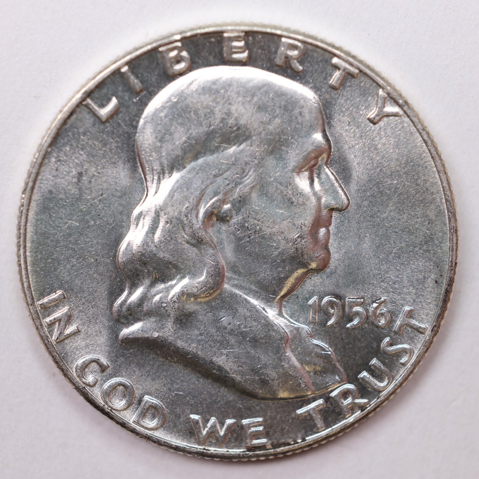 1956 Franklin Half Dollar, Mint State Uncirculated Coin, Store #HR1370.