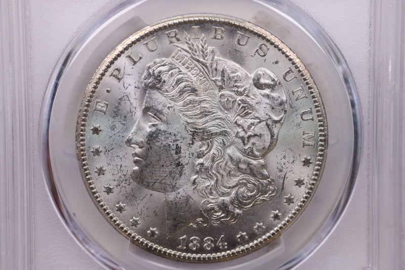 1884-CC Morgan Silver Dollar, PCGS MS-62, GSA, Affordable Collectible Coin, Sale
