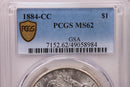1884-CC Morgan Silver Dollar, PCGS MS-62, GSA, Affordable Collectible Coin, Sale
