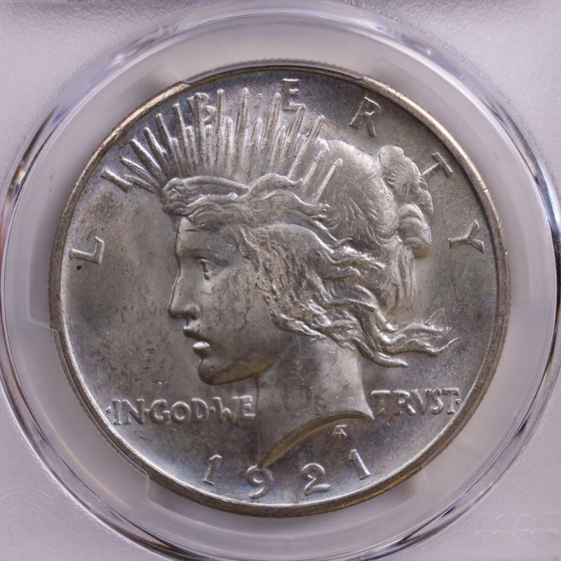 1921 Peace Silver Dollar., PCGS MS-63., Uncirculated, Store