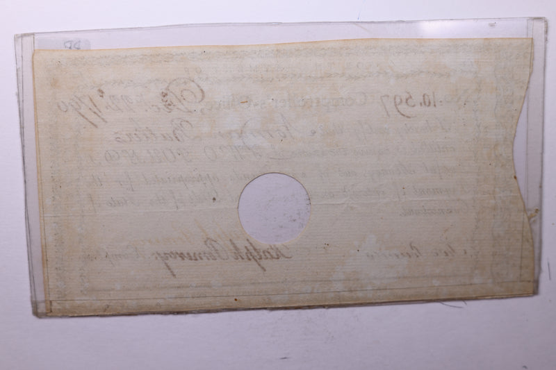 1790 Connecticut Comptrollers Receipt, Affordable Collectible Currency, Sale