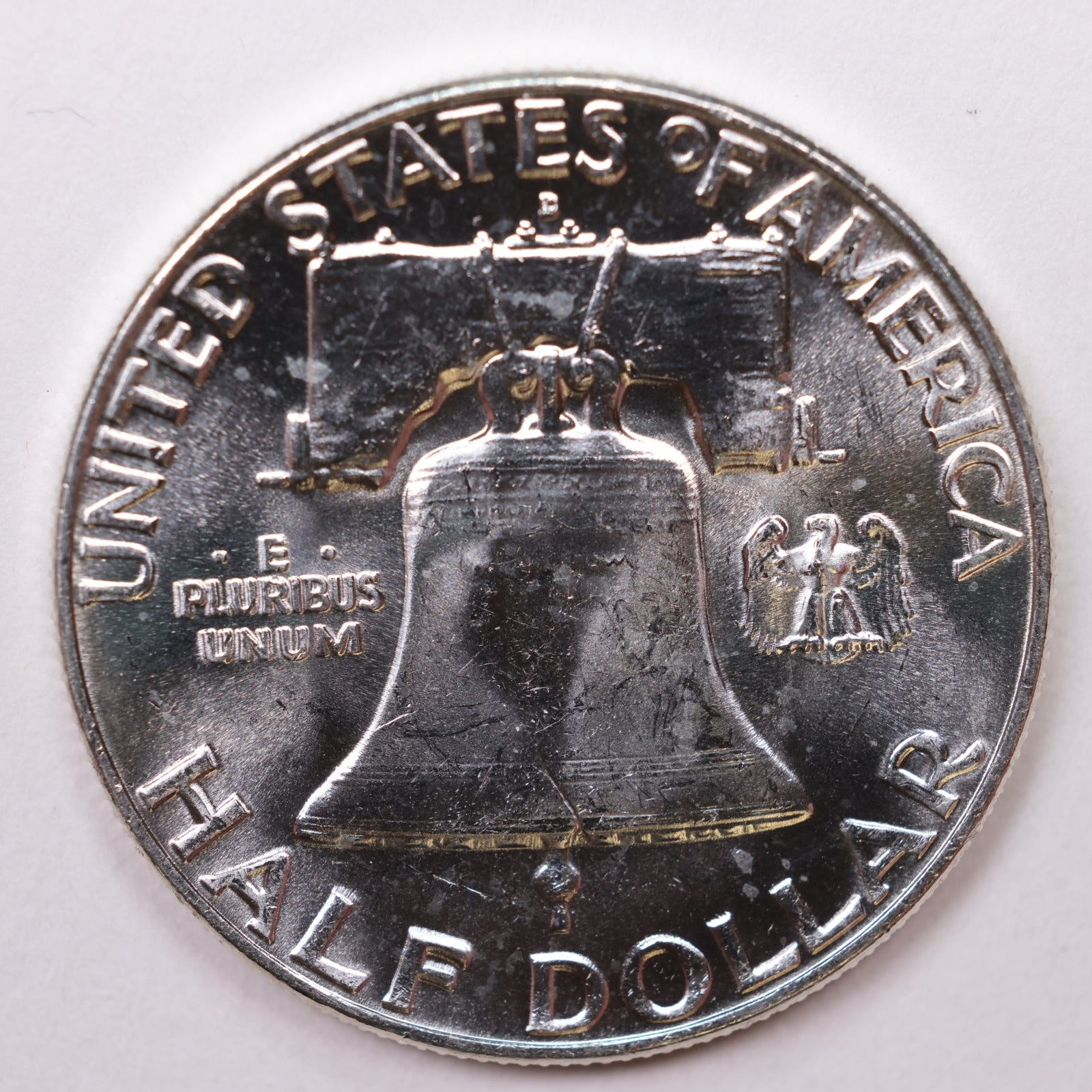 1961-D Franklin Half Dollar, Mint State Uncirculated Coin, Store #HR1377.