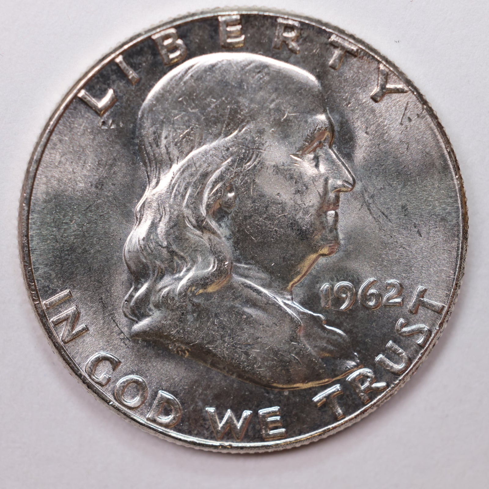 1962 Franklin Half Dollar, Mint State Uncirculated Coin, Store #HR1378.