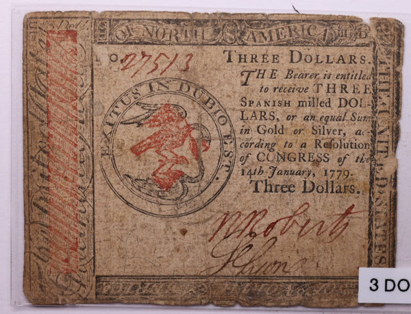 1779 Continental Colonial Currency, Affordable Collectible Currency, Sale #353462