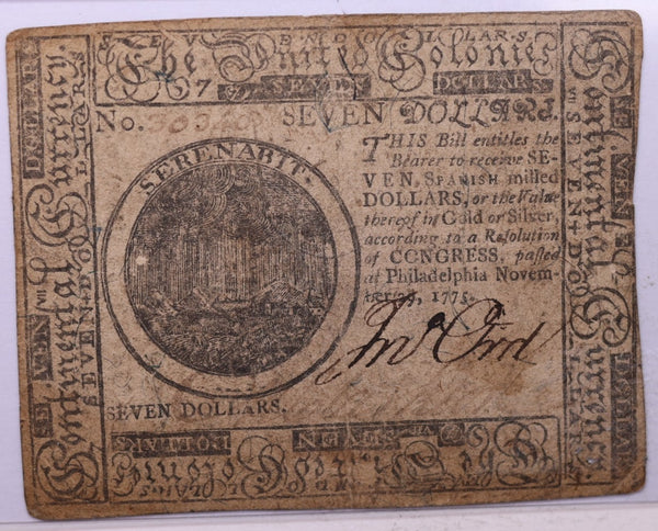 Nov 29, 1775. Continental Colonial Currency, Affordable Collectible Currency, Sale #353463