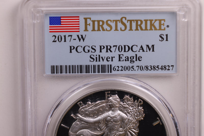 2017-W Proof American Silver Eagle., PCGS PR-70., Store