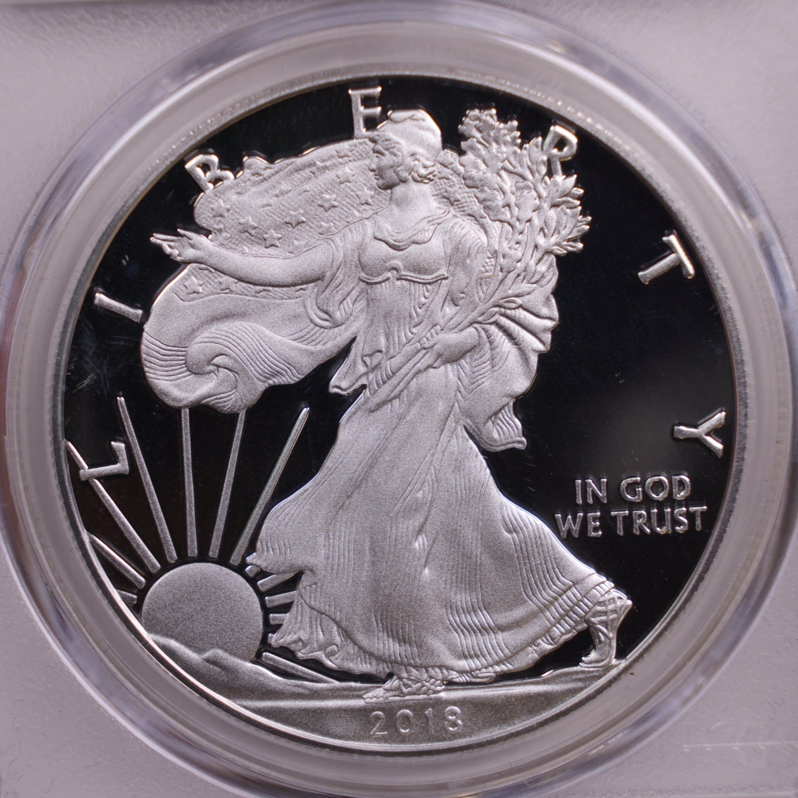 2018-W Proof American Silver Eagle, PCGS PR-70, Store #AE0006