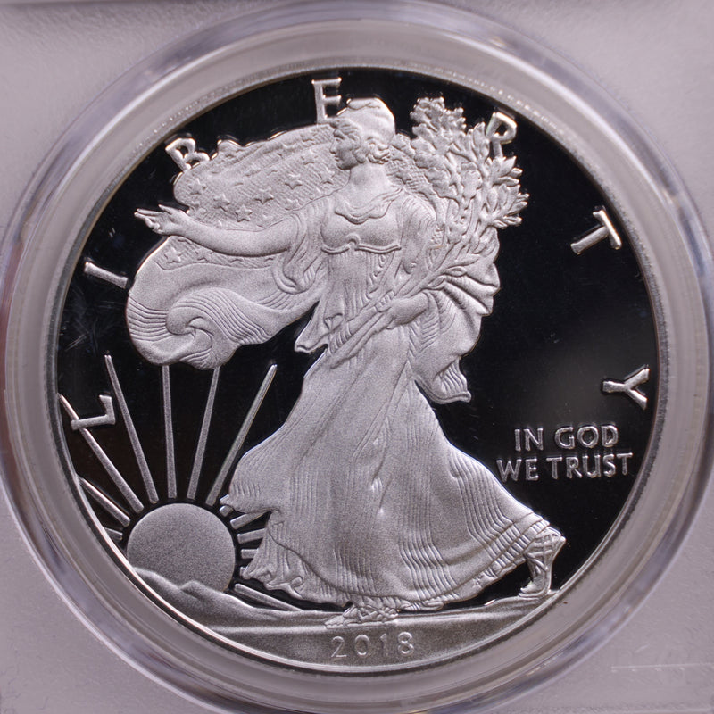 2018-W Proof American Silver Eagle., PCGS PR-70., Store