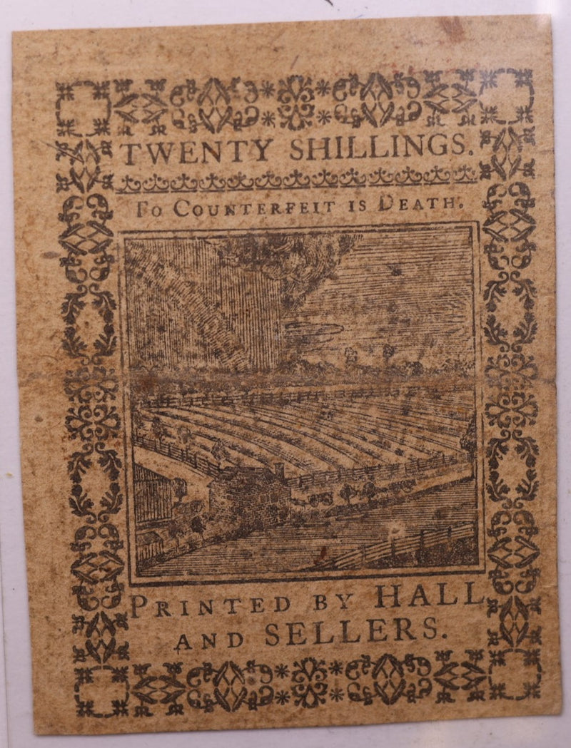 Oct 1, 1773. Pennsylvania Colonial Currency, Affordable Collectible Currency, Sale