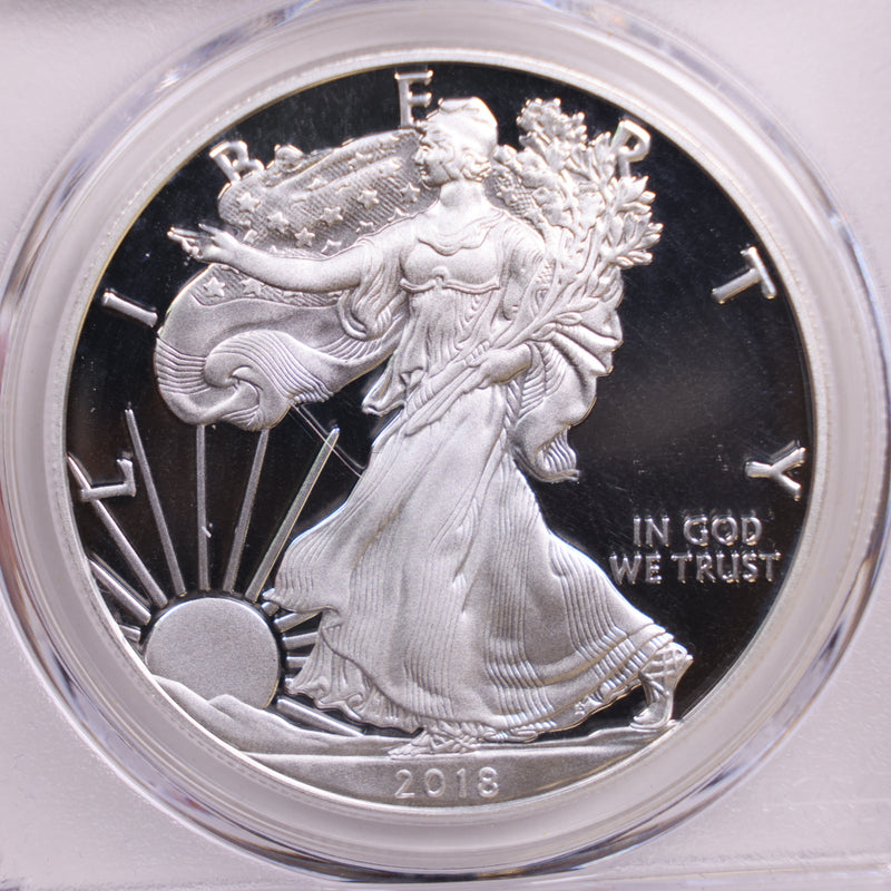 2018-W Proof American Silver Eagle., PCGS PR-70., Store