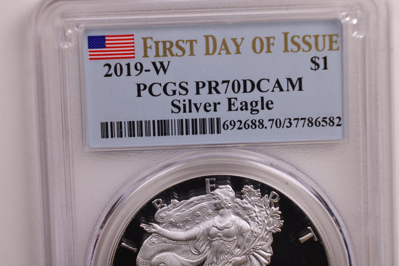 2019-W Proof American Silver Eagle., PCGS PR-70., Store