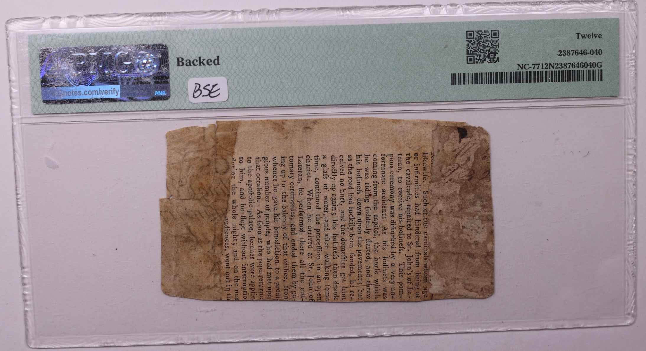 March 9, 1754, 10 Shillings. North Carolina, Colonial Note, PMG F12, Store #GCY004.