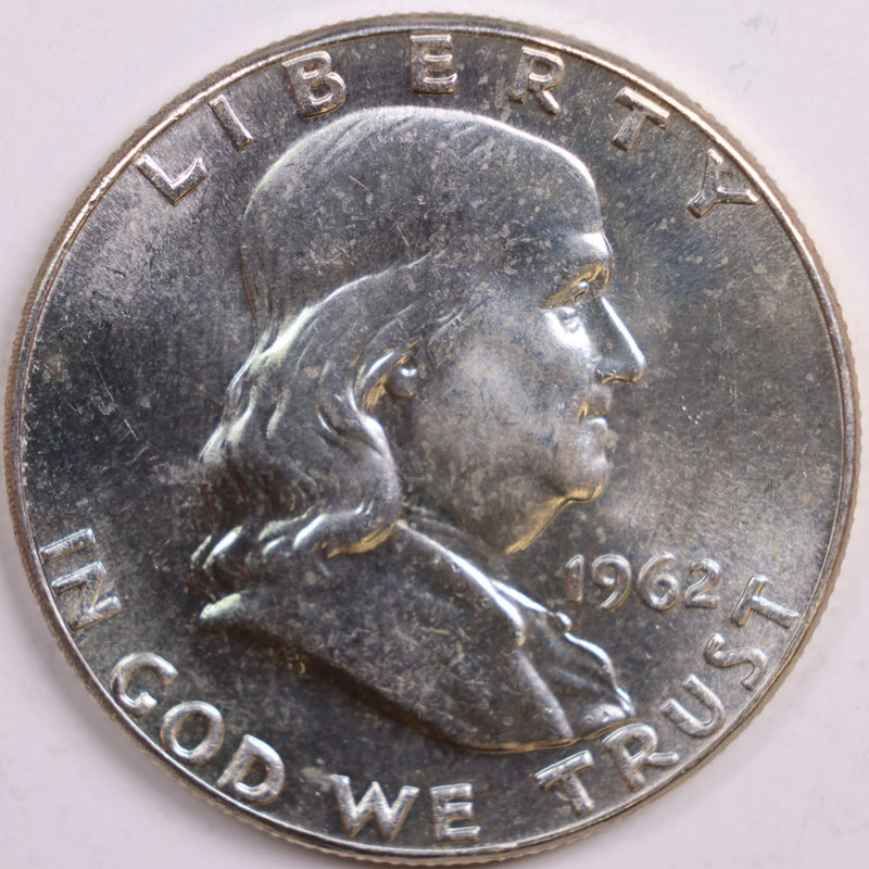 1962 Franklin Half Dollar, Mint State Uncirculated Coin, Store