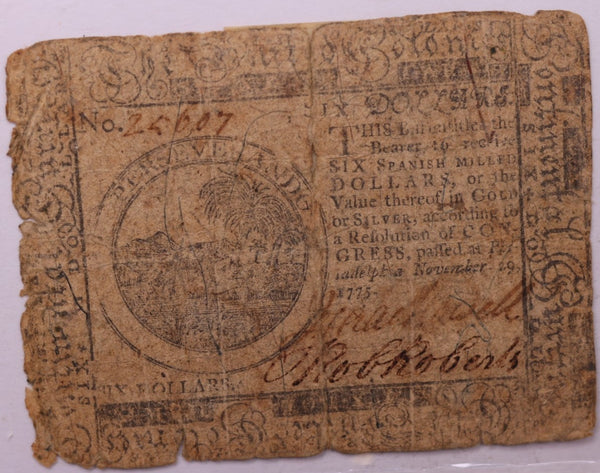 Nov 29, 1775. Continental Colonial Currency, Affordable Currency Store Sale #00210