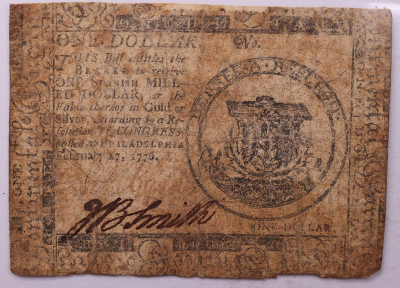 February 17, 1776. Continental Colonial Currency, Affordable Currency Store Sale